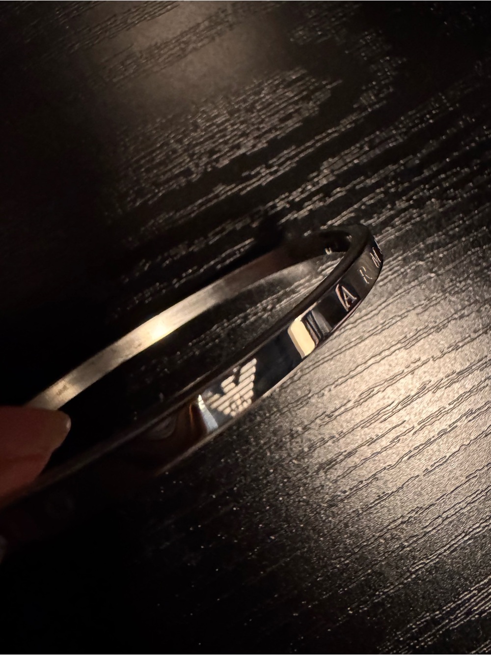 Armani Polished Stainless steel bangles Bracelet
